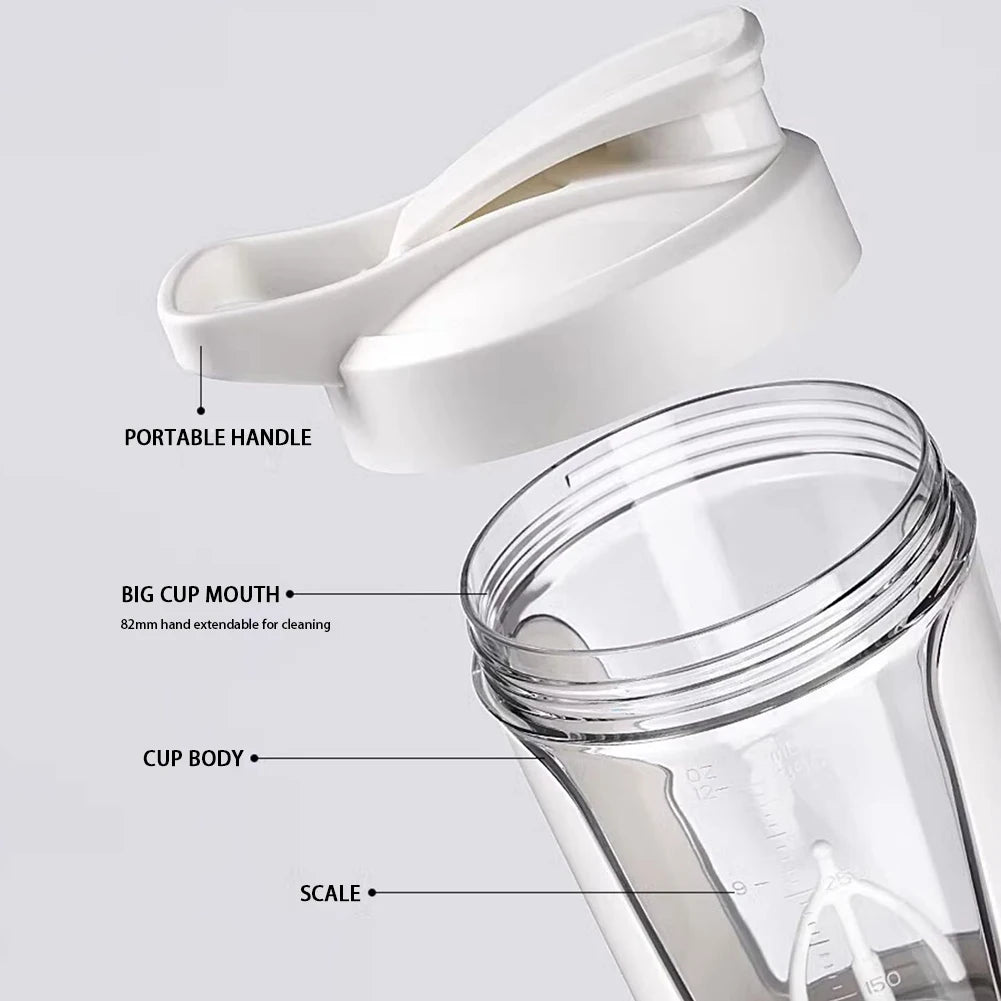 450ml Electric Rechargeable Fully Automatic Mixing Cup Portable Protein Shaker Bottle